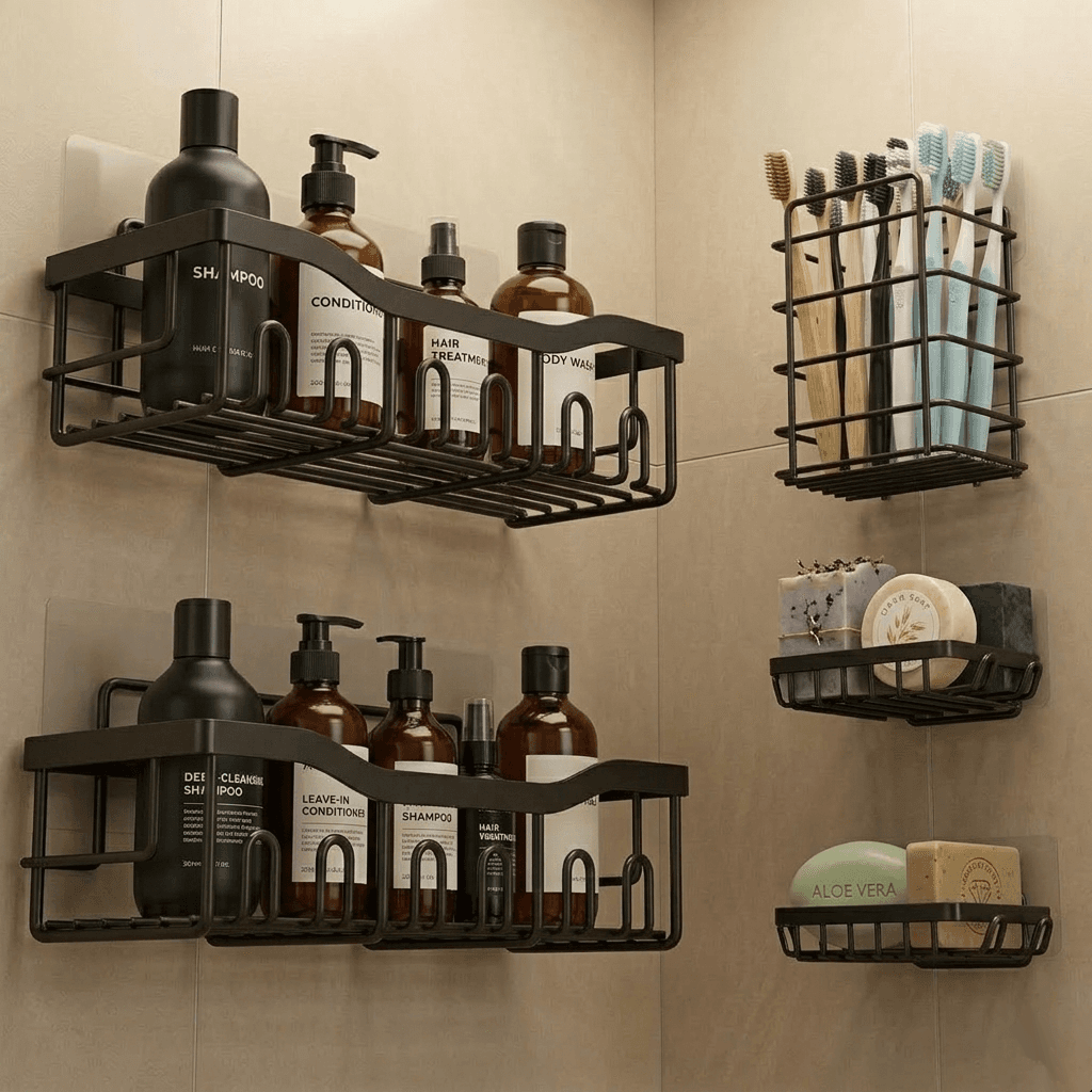 Adhesive Shower Caddy (5-Pack)