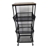 foldable three-tier storage rack